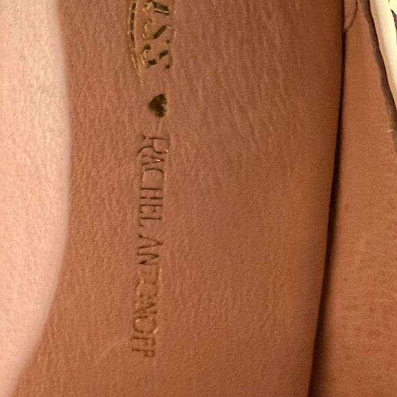 Freebird by Steven Golden Cream Leather Snake Embossed Slide Sandals Size 10 - Picture 10 of 10